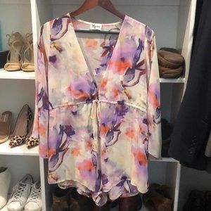 Show Me Your Mumu watercolor floral romper
